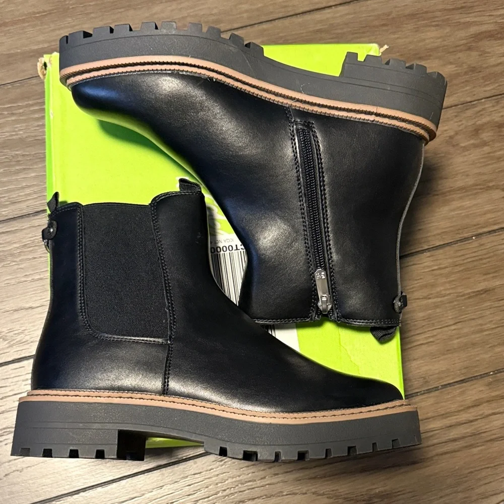 Sam Edelman Black Laguna Chelsea Ankle Boots size 5 Youth girl - Picture 2 of 11